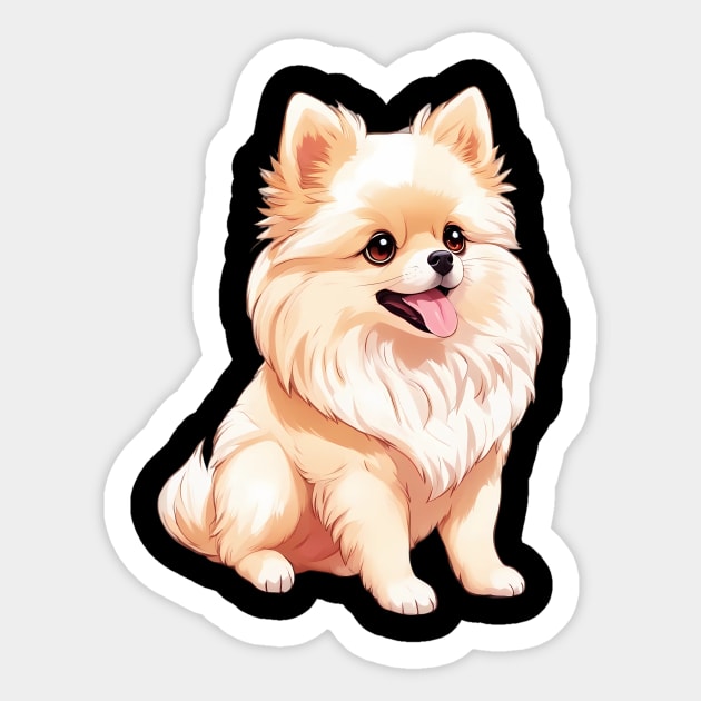 Fluffball Love Pomeranian Puppy Sticker by animegirlnft